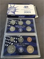 2001S US proof set, 10 coins