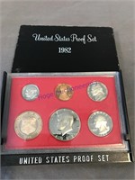 1982S US proof set, 5 coins