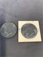 1971 Eisenhower P&D dollars, 2 coins