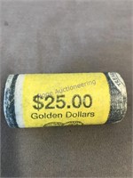 new roll of Golden dollars, 25$ face value