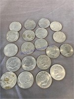 20 Eisenhower "Ike" dollars, 20 total coins