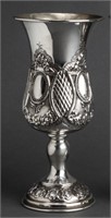Judaica Sterling & Gold Washed Kiddush Cup