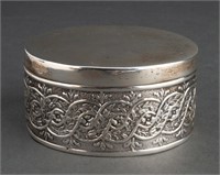 Sterling Silver Oval Covered Box