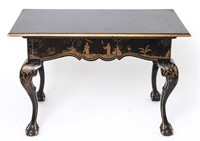 Chinoiserie Chippendale Manner Lacquered Desk