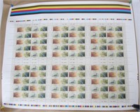 Uncut Press Sheet Stamps .46c Birds Stamps