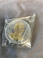 1982 Silver plated FDR 100th anniversary token