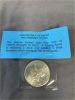 2000 Republic of Liberia milleniam 10$ coin
