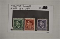 Occupied Poland 3 Hitler Stamps