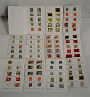 11 Books Foriegn Stamps Mostly Full