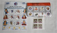 Assorted Canada Hockey Stamp Corners / Blocks