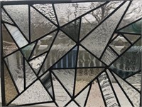 Geometric Design Stained Glass Panel