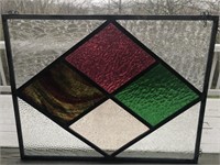 Diamond Shape Stained Glass Panel