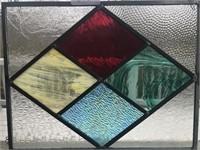 Diamond Shape Stained Glass Panel