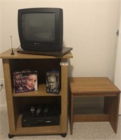 White Westinghouse Color TV, Stand, Movies…