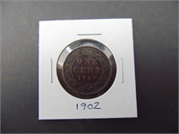 1902 Canadian One Cent Coin