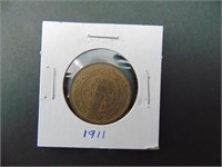 1911 Canadian One Cent Coin