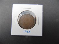 1913 Canadian One Cent Coin