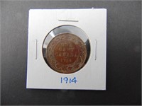 1914 Canadian One Cent Coin