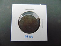 1918 Canadian One Cent Coin