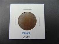 1920 Canadian Large One Cent Coin