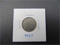 1927 Canadian Five Cent Coin