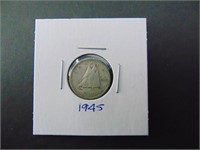 1945 Canadian Ten Cent Coin