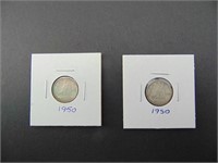 2 - 1950 Canadian Ten Cent Coin