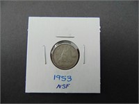 1953 NSF Canadian Ten Cent Coin