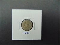 1961 Canadian Ten Cent Coin