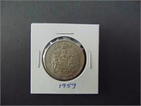1959 Canadian Fifty Cent Coin