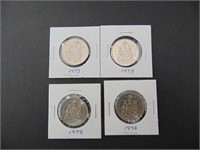 3-1973  1-1974    Canadian Fifty Cent Coins