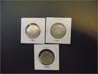 3-1981  Canadian Fifty Cent Coins
