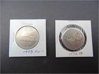 1973 PEI 1974 SY Canadian Dollar Coins
