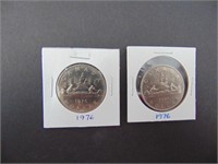 2 -1976 Canadian Dollar Coins