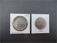 2-1982  Canadian Dollar Coins