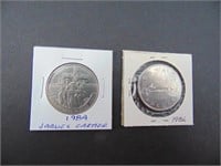 1986  1984 JC  Canadian Dollar Coins