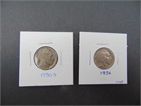 1930S  1936 American Nickels