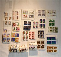Assorted Canada Winter Stamp Corners / Blocks