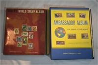 2 pcs Partially Complete Vintage Stamp Books