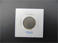 1923 Canadian Five Cent Coin