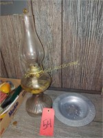 Oil Lamp and Plate