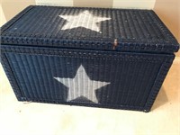 Painted Wicker Chest