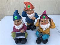 Set of 3 techno Gnomes
