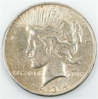 Coin 1934-S Peace Silver Dollar XF