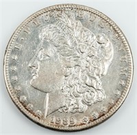 Coin 1889-CC Morgan Silver Dollar Choice AU+