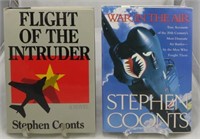 (2) SIGNED STEPHEN COONTS AVIATION THEME BOOKS