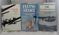 (3) SIGNED WW2 AVIATION BOOKS: PBY & PILOTS; CREED