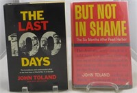 (2) WW2 THEME SIGNED JOHN TOLAND BOOKS