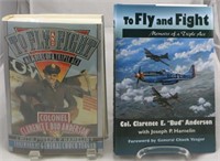 (2) WW2 AVIATION BOOKS BY COL. CLARENCE  ANDERSON,
