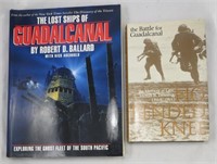 (2) WW2 BOOKS ON GUADALCANAL, TWINING & LOST SHIPS